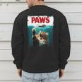 Humorous Paws Parody Cat Mouse For Cat Lover Cat Mom Cat Dad Men's Sweatshirt Back Print
