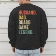 Husband Dad Board Game Night Legend Father Vintage Men's Sweatshirt Back Print