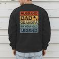 Husband Dad Grandpa 80 Year Old Legend 80th Birthday Vintage Men's Sweatshirt Back Print