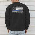 Husband Daddy Protector Hero Police Officer Father Dad Men's Sweatshirt Back Print