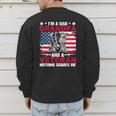 I'm A Dad Grandpa And Veteran Papa Grandpa Fathers Day Men Men's Sweatshirt Back Print