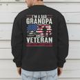 I'm A Dad Grandpa And Veteran Retro Papa Grandpa Men's Sweatshirt Back Print