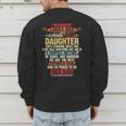 I'm A Lucky Dad I Have A Awesome Daughter She's Stubborn Men's Sweatshirt Back Print