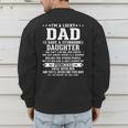 I'm A Lucky Dad I Have A Stubborn Daughter Fathers Men's Sweatshirt Back Print