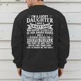 I'm a Lucky Daughter I Have Crazy Dad Daddy Family Men's Sweatshirt Back Print
