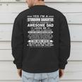 I'm A Stubborn Daughter But My Freaking Awesome Dad Men's Sweatshirt Back Print