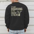 It's Not Hoarding If It's Hockey Sticks Tee Ice Hockey Dad Men's Sweatshirt Back Print