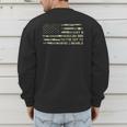 Just a Regular Dad Trying Not To Raise Liberals Camouflage Men's Sweatshirt Back Print