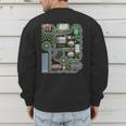 Kid Play Cars On Dad Back Race Track Mat Fathers Day Men's Sweatshirt Back Print