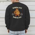 Kinda Fit Sorta Fat Gym Dad BOD Workout Apparel Men's Sweatshirt Back Print