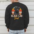 Lab Dad Retro Black Labrador Owner Men's Sweatshirt Back Print