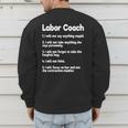 Labor Coach Expecting Dad Rules Papa Baby Men's Sweatshirt Back Print