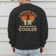 Lineman Dad Like A Regular Dad But Cooler Lineman Men's Sweatshirt Back Print