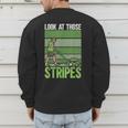 Look At Those Stripes Lawn Mowing Dad Lawn Mower Small Men's Sweatshirt Back Print