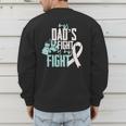 Lung Cancer Dad Ribbon Men's Sweatshirt Back Print