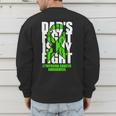 Lymphoma Cancer Awareness Lime Green Ribbon Dad's Fight Men's Sweatshirt Back Print