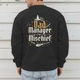 Magical Dad Manager Of Mischief Birthday Boys Girls Men's Sweatshirt Back Print Magical Dad Manager Of Mischief Birthday Boys Girls Men's Sweatshirt Back Print