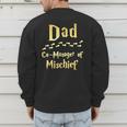 Magical Dad Manager Of Mischief Birthday Family Matching Men's Sweatshirt Back Print