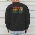 The Man The Myth The Cat Dad Cat Daddy Vintage Men's Sweatshirt Back Print The Man The Myth The Cat Dad Cat Daddy Vintage Men's Sweatshirt Back Print