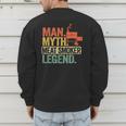 Man Myth Meat Smoker Legend Dad Grillfather BBQ Meat Smoking Men's Sweatshirt Back Print