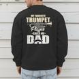 Marching Band Dad My Favorite Trumpet Player Calls Me Dad Men's Sweatshirt Back Print
