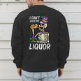 Mardi Gras Skeleton Cant Hold My Carnival Team Dad Men Men's Sweatshirt Back Print