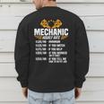 Mechanic Men Dad Hourly Rate Car Auto Garage Mechanic Men's Sweatshirt Back Print