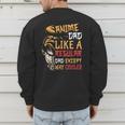Men Anime Father's Day Anime Dad Except Way Cooler Men's Sweatshirt Back Print