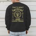 Men Dad That's What I Do I Fix Stuff And I Know Things Men's Sweatshirt Back Print