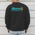 Mermaid Security Birthday Party Matching Dad Boys Men's Sweatshirt Back Print