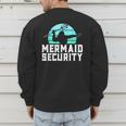 Mermaid Security Shirt Boys Swimmer Dad Merdad Trident Men's Sweatshirt Back Print