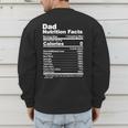 Miftees Fathers Day Tees Dad Nutrition Facts Men's Sweatshirt Back Print