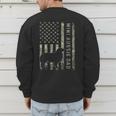 Mini Aussie Dad Australian Shepherd Dog Camo USA Flag Men's Sweatshirt Back Print