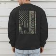 Mini Bernedoodle Dad Camo USA Flag DESIGN ON BACK Men's Sweatshirt Back Print
