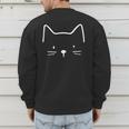 Minimalist Cat Mom Cat Dad Men Kids Women Cat Men's Sweatshirt Back Print