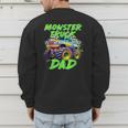 Monster Truck Dad Family Matching Birthday Party Fathers Day Men's Sweatshirt Back Print Monster Truck Dad Family Matching Birthday Party Fathers Day Men's Sweatshirt Back Print