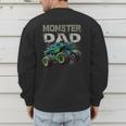 Monster Truck Dad Family Matching Monster Truck Lovers Men's Sweatshirt Back Print