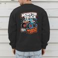 Monster Truck Dad Wheelie Cool Like Normal Dad Men's Sweatshirt Back Print