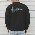 Musical Notes Music Dad Text In Treble Clef T-Shirt T-Shirt Men's Sweatshirt Back Print