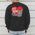 Nebelung Cat 1 Dad Father's Day Daddy Heart Decor For Men Women Kids Men's Sweatshirt Back Print