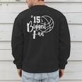 Number 15's Biggest Fan Shirt Basketball Player Mom Dad Men's Sweatshirt Back Print