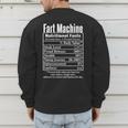 Nutrion Facts Fart Machine Dad Jokes Farting Humor Men's Sweatshirt Back Print