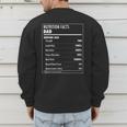 Nutrition Facts Dad Father's Day Shirt For Men Dad Men's Sweatshirt Back Print