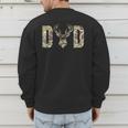 Old School Camo Dad Hunting Camouflage Deer Father's Day Men's Sweatshirt Back Print