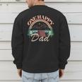 One Happy Dad First Birthday Camping Matching Family Party Men's Sweatshirt Back Print