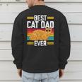Orange Cat Best Cat Dad Ever Orange Tabby Cat Men's Sweatshirt Back Print
