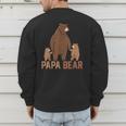 Papa Bear Dad Two Cubs Daddy Bear 2 Kids Father's Day Men's Sweatshirt Back Print Papa Bear Dad Two Cubs Daddy Bear 2 Kids Father's Day Men's Sweatshirt Back Print