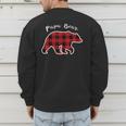 PAPA Bear Men Red Plaid Christmas Pajama Family Dad Small Men's Sweatshirt Back Print