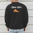 Papa Slice Pizza Belly Expectant Dad Pizza Pregnancy Reveal Men's Sweatshirt Back Print