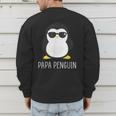 Penguin Papa Father's & Cute Dad Men's Sweatshirt Back Print